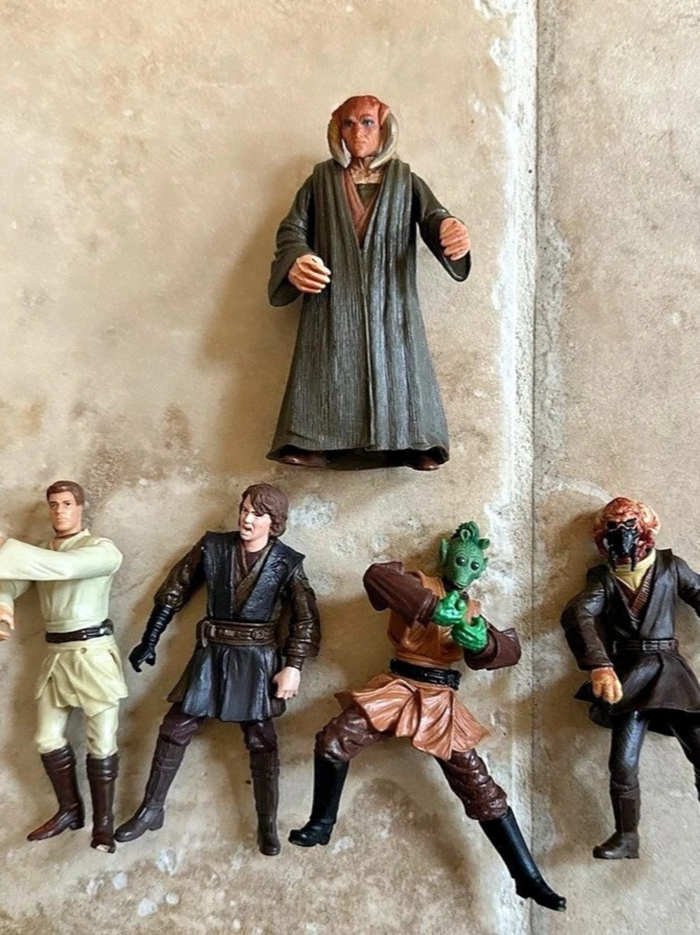 Star Wars 3.75" Action Figure Lot of 5 Jedi Masters Anakin Obi-Wan Hasbro